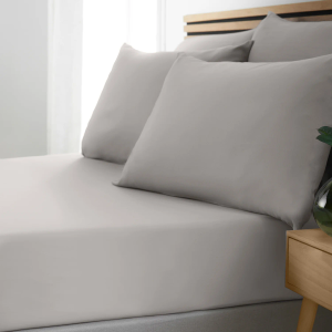 So Soft Non-Iron Fitted Sheet - Grey Super King 185x200cm