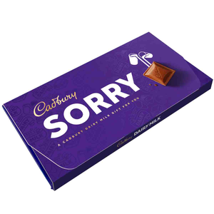 Cadbury Dairy Milk "Sorry" Chocolate Bar with Gift Envelope 110g