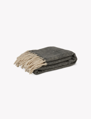 Leigh Throw Herringbone - Wool, Fern