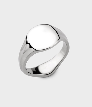 Small Signet Ring - Sterling Silver / No Stones