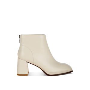 Armada Genuine Leather Square Toe Boots In Off White By Rag & Co (8 UK)