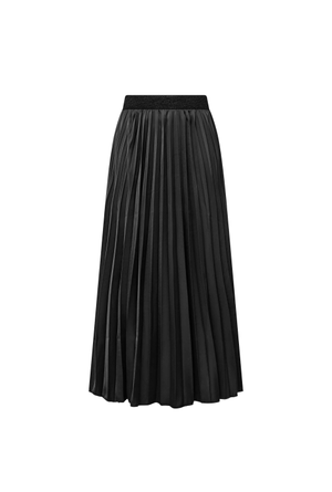 Black Pleated Maxi Skirt (S)