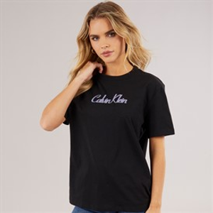 Calvin Klein Womens Classic Logo T-Shirt Black