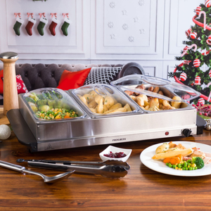 Large Portable Three Food Warmer Buffet Server - 3 x 2.5L Pans