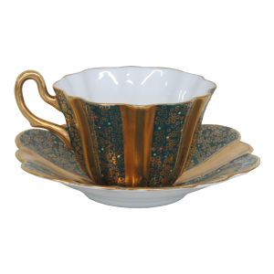 Royal Stuart Spencer Stevenson England Jeweled Fairy Tea Cup and Saucer 4413b
