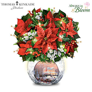 Thomas Kinkade Studios Making Spirits Bright Centerpiece