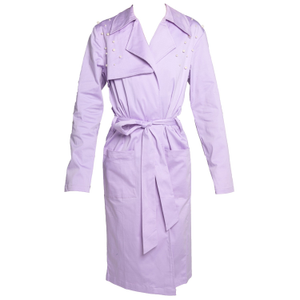 Lilac Pearl Embellished Trench Coat (M)