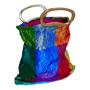 Morphy Moldable Clutch Bag Color Block Silk