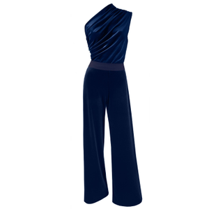 One Good Turn Navy Velvet Jumpsuit (M)