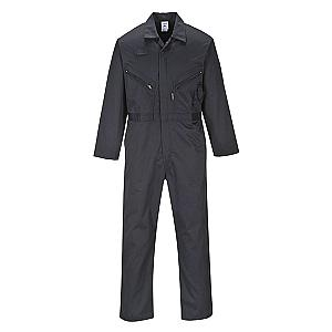 X Large Black Portwest Zipped Safety Coverall C813BKRXL