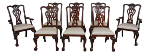 Set of 8 Maitland Smith Mahogany Dining Chairs