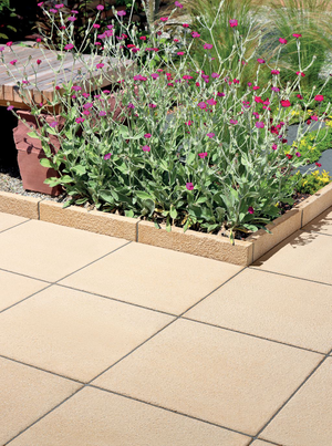Bradstone Textured Buff Concrete Paving 450 x 450 x 35mm