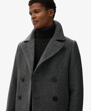 The Merchant Store - Cappotto Doppiopetto in Misto Lana