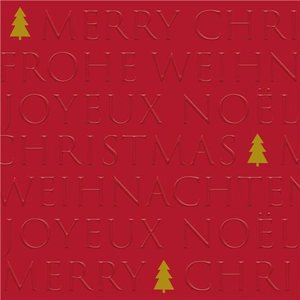 Paper Products Design - Christmas Letters Tree Lunch Napkin Red 33x33cm 20pce
