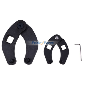 Adjustable Gland Nut Wrench 1266 DMEL1075 & Universal Hydraulic Cylinder Spanner Wrench 7463 CAS-1456A for Case Loader 580 580CK 580D 580SE 480E 780