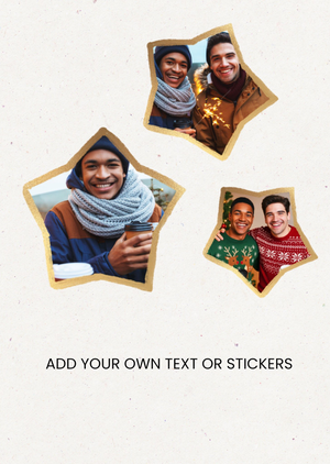 Star Frames Create Your Own Design Photo Upload Christmas Card