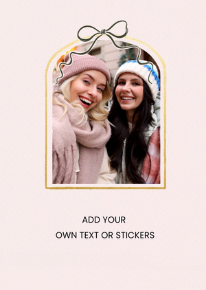 Gold Arched Frame Create Your Own Design Photo Upload Christmas Card
