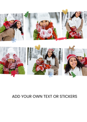 Festive Icons Create Your Own Design Photo Upload Christmas Card