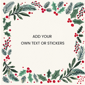 Festive Foliage Create Your Own Design Illustrated Christmas Card