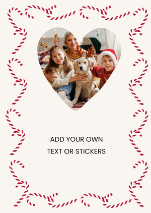 Heart Frame Create Your Own Design Photo Upload Christmas Card