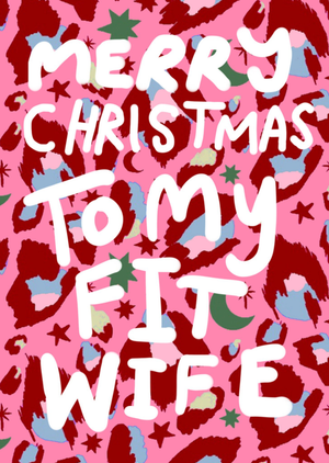 Merry Christmas To My Fit Wife Card