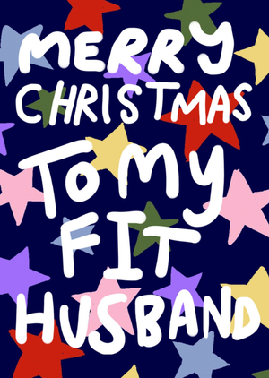 Merry Christmas To My Fit Husband Card