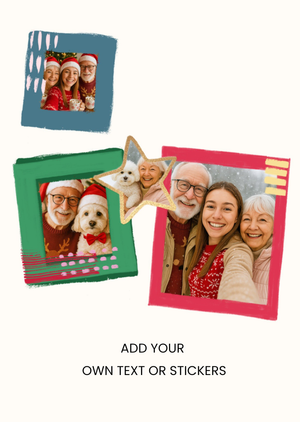 Colourful Frames Create Your Own Design Photo Upload Christmas Card