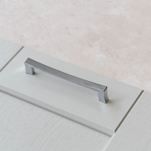Polished Chrome Dipped Curved Cabinet Square Handle 128mm Centres