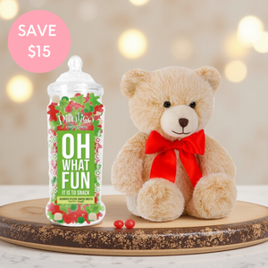 Christmas Lolly Jar & Little Theo Cuddlington Bear