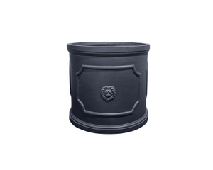 Clayfibre Lion Head Cylinder Planter - Grey - 380 Ø x 380 (H)mm