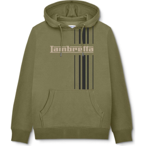 Lambretta Mens Stripe Hoodie - XL / Khaki