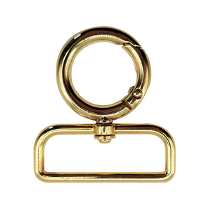 Mousqueton pivotant rond - Or 40 x 20 mm