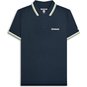 Lambretta Mens Triple Tipped Polo Shirt - 2XL / Navy/White/Stone/Basil