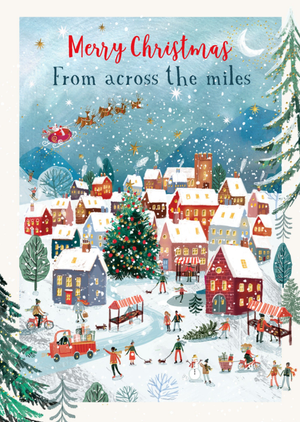 Ling Design Merry Christmas From Across The Miles Illustrated Postcard