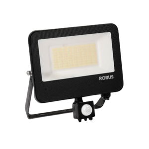 Robus RST50CCT3P-04 Selest Black Colour Selectable CCT LED Floodlight with PIR 50W IP65