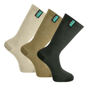 Cotton Light Work Socks - Mid Length - Olive Multi