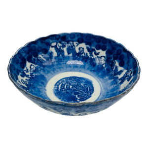 Antique Blue and White Chinoiserie Bowl