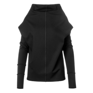 Black Sculptural Turtleneck - For Women Who Show Up (XXS)