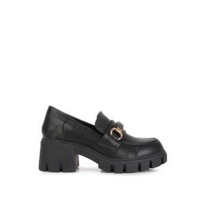 Evangeline Chunky Platform Loafers In Black By Rag & Co (8 UK)