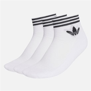 adidas Originals Island Club Trefoil Three Pack Quarter Socks White/Black