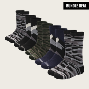 Merino Wool Design Long Crew Socks