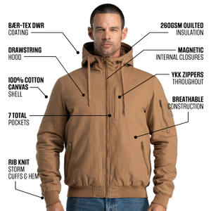 BÆRSkin Canvas Bomber Hoodie