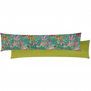 Viranai Exotic Floral 90cm x 20cm Draught Excluder Lake Blue