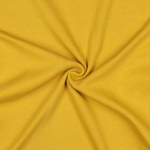 Tissu jersey bord côte côtelé - Moutarde