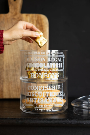 Vintage-Style Glass Storage Jar with Lid