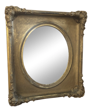 Antique Gilt Oval Mirror