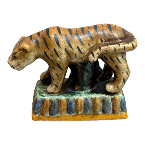 Hand-Painted Ceramic Tiger Figurine