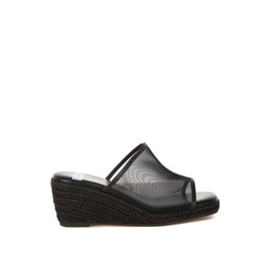 Seraphine Breathable Mesh Slip-On Wedges In Black By Rag & Co (7.5 UK)