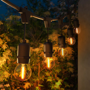 40m Guirlande Guinguette LED + câble de connexion 3m - IP65 - Liable - Avec 40 lampes LED