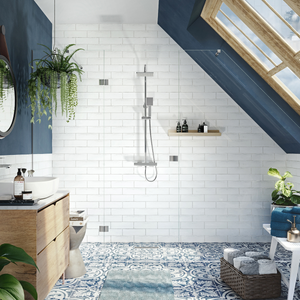 Square Dual Outlet Cool Touch Mixer Shower